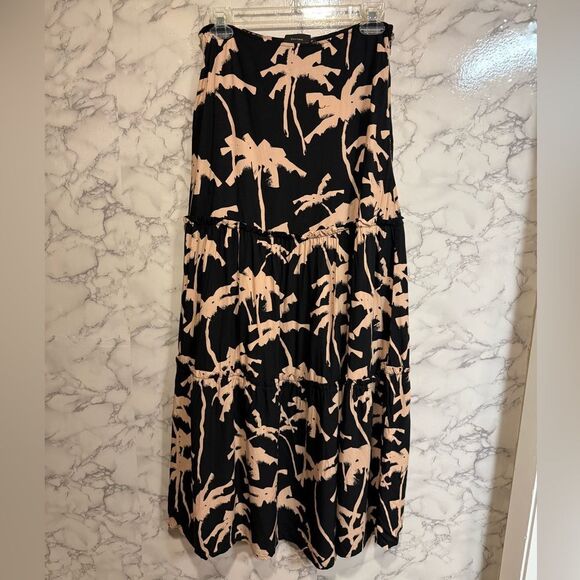 Touché Black and Tan Patterned Women's Skirt Size L - Picture 1 of 5